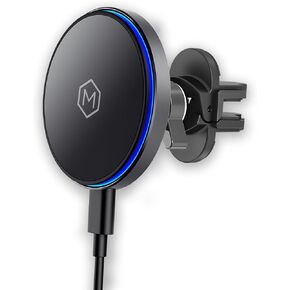 MAG Switch QI2 Wireless Car Charger Slot Slot Slot ، شاحن سريع 15W مع مفتاح تشغيل/إيقاف مدمج لشحن أكثر ذكاءً ، مغناطيس N52 قوي ، متوافق مع iPhone 12-16 in Kuwait
