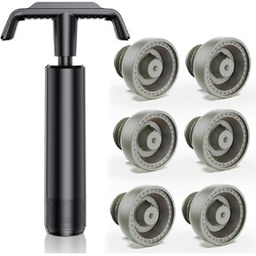 Wine Saver Pump With Vacuum Testing，6 Vacuum Wine Stoppers Wine Stopper & Preserver Reusable Bottle Sealer Keeps Fresh