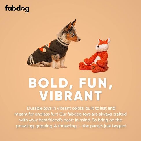 fabdog Floppies Plush Dog Toy - Cute & Durable Squeaky Dog Toys - Best Squeak Toy for Puppies and All Breeds | Ideal Pet Gift| Small Brontosaurus in Saudi Arabia