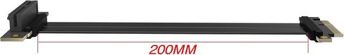 PCIe x4 4.0 Riser Cable,PCI-Express 4X Female to Female Extension Cable PCI-e Extender Adapter 20CM_Dual 90 Degrees in Kuwait