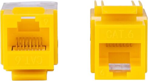 20 PCS CAT6 Keystone Jack ، 110 Punch Down ، 8p8c ، 45 ° Angled ، T568A/B متوافق ، مدرجة في UL - لتركيبات شبكة لوحة الحائط وتصحيح (أحمر) in Kuwait