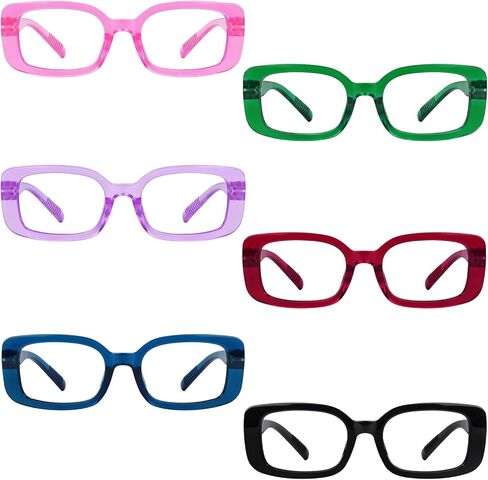 GUD نظارات قراءة مستديرة ضخمة مع مفصلات زنبركية بدون براغي معدنية 6 عبوات كبيرة الحجم من القراء +2.50 in Kuwait