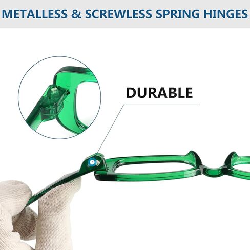 GUD نظارات قراءة مستديرة ضخمة مع مفصلات زنبركية بدون براغي معدنية 6 عبوات كبيرة الحجم من القراء +2.50 in Kuwait