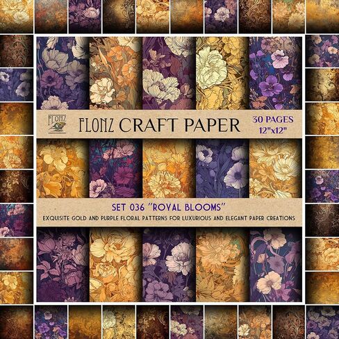Scrapbook Paper (30 pages 12"x12") Heavenly Cloudscapes: Magical Skies and Ethereal Patterns for Dreamy Craft Projects FLONZ Vintage Styled Double Sided Paper Pad for Craft Cardmaking in Saudi Arabia