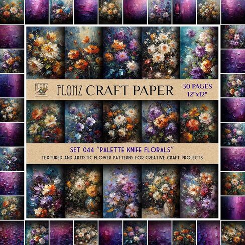 Scrapbook Paper (30 pages 12"x12") Heavenly Cloudscapes: Magical Skies and Ethereal Patterns for Dreamy Craft Projects FLONZ Vintage Styled Double Sided Paper Pad for Craft Cardmaking in Saudi Arabia