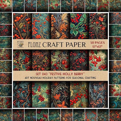 Scrapbook Paper (30 pages 12"x12") Heavenly Cloudscapes: Magical Skies and Ethereal Patterns for Dreamy Craft Projects FLONZ Vintage Styled Double Sided Paper Pad for Craft Cardmaking in Saudi Arabia