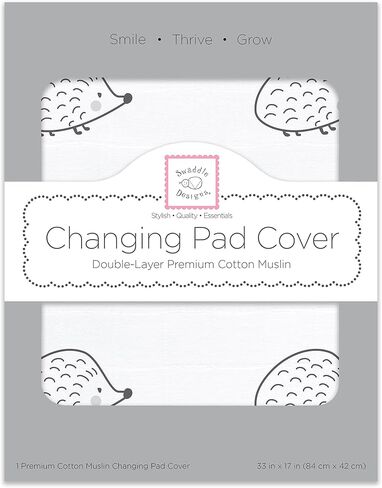 Softest Cotton Muslin Changing Pad Cover, Pastel Blue & Sterling Starshine in Saudi Arabia