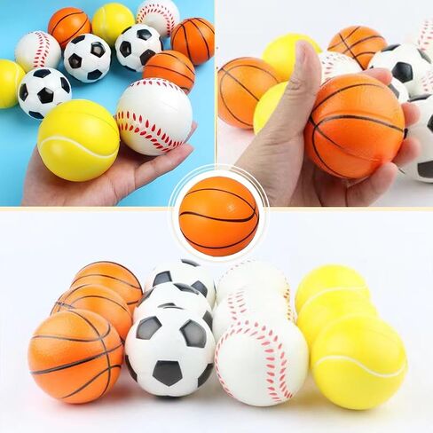 Globe Stress Balls 6Pack 4" Mini Foam World Map Squeeze Stress Balls Planet Earth Stress Relief Ball Party Favor Balls to Release Stress for Adults Anxiety Relief Hand Therapy (Globe 4" 6PCS) in Saudi Arabia
