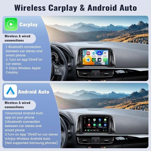 ستيريو سيارة Sixwin Android لـ Mazda CX-5 2012-2015 مع Carplay اللاسلكي Android Auto Mirror Link 2g+64g 9 بوصة in Saudi Arabia