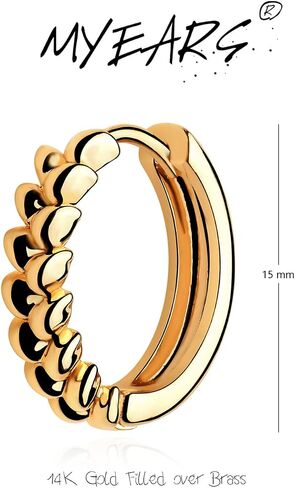 MYEARS Women Flower Earrings Gold Huggie Hoop Triple Cluster Sleeper Diamond Cubic Zirconia 14K Gold Filled Small Simple Handmade Hypoallergenic Everyday Jewelry in Kuwait