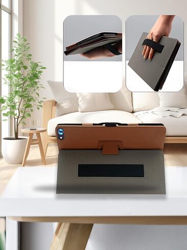 حالة لـ URAO 2024 10.1 "Android Tablet ، قابلة للطي وقائية ، غطاء علبة Bovugac لـ Urao C107 مع حامل قلم رصاص ، حزام معصم ، حماية كاملة ، PU PREAM ، مقاومة للخدش (أسود) in Kuwait