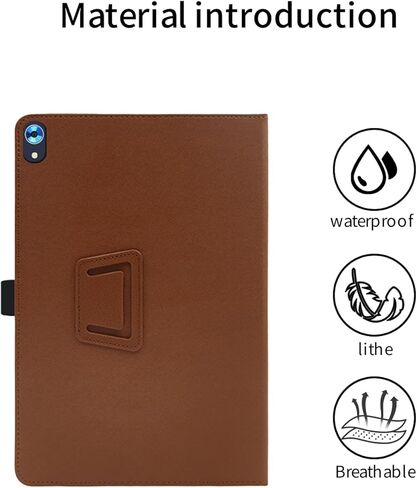 حالة لـ URAO 2024 10.1 "Android Tablet ، قابلة للطي وقائية ، غطاء علبة Bovugac لـ Urao C107 مع حامل قلم رصاص ، حزام معصم ، حماية كاملة ، PU PREAM ، مقاومة للخدش (أسود) in Kuwait