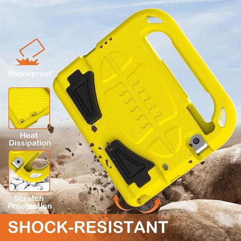 iPad Mini 5/4/3/2/1 CASE للأطفال ، غطاء حامل وقائي مقبض مقبض الصدمات متين لـ Apple 7.9 بوصة iPad Mini 5 ، 4 ، 3 ، 2nd ، الجيل الأول من الجيل الصفراء in Kuwait