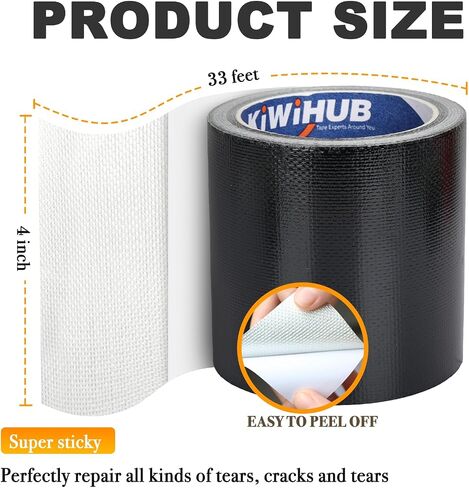 RV Awning Repair Tape, 3" x 33FT Tarp Repair Tape, Repair Tape for Boat Covers, Tent, Canvas, Sail Tape, Tear Repair Patch Kit, Heavy Duty Waterproof, UVproof Outdoor Repair Tape in Saudi Arabia