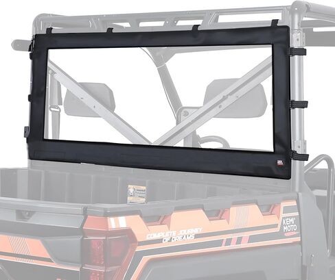KEMIMOTO Zippered Soft Rear Window Roll Up/Down Compatible with Polaris Ranger XP 1000 / Crew 2017-2024, Polaris Ranger 1000/Crew 2020-2024, Ranger XP 900 2013-2019 PVC Waterproof Panel in Kuwait