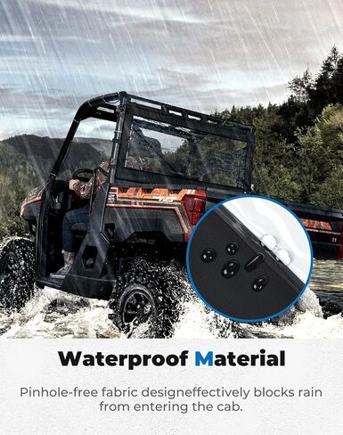 KEMIMOTO Zippered Soft Rear Window Roll Up/Down Compatible with Polaris Ranger XP 1000 / Crew 2017-2024, Polaris Ranger 1000/Crew 2020-2024, Ranger XP 900 2013-2019 PVC Waterproof Panel in Kuwait