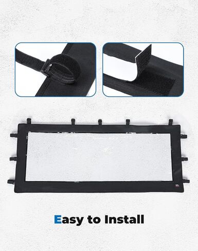 KEMIMOTO Zippered Soft Rear Window Roll Up/Down Compatible with Polaris Ranger XP 1000 / Crew 2017-2024, Polaris Ranger 1000/Crew 2020-2024, Ranger XP 900 2013-2019 PVC Waterproof Panel in Kuwait