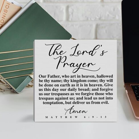 Bible Emergency Number, Christian Desk Sign Decor, Religious Decor for Home Office Cubicle Bedroom Desk Table Scripture Bible Verse Decorations Wooden Sign Christian Gift for Women Men in Kuwait