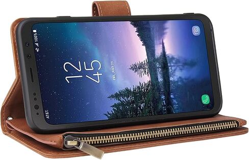 Asuwish Compatible with Samsung Galaxy S8 Active Wallet Case and Tempered Glass Screen Protector Leather Flip Cover Card Holder Cell Phone Cases for Glaxay S8Active 8s S 8 8Active G892A Women Black in Kuwait