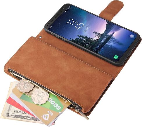 Asuwish Compatible with Samsung Galaxy S8 Active Wallet Case and Tempered Glass Screen Protector Leather Flip Cover Card Holder Cell Phone Cases for Glaxay S8Active 8s S 8 8Active G892A Women Black in Kuwait