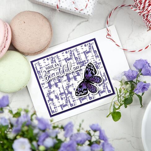 GLOBLELAND Vintage Background Clear Stamps for Cards Making Retro Text Background Clear Stamp Seals Transparent Stamps for Photo Album Journal Home Decoration in Saudi Arabia