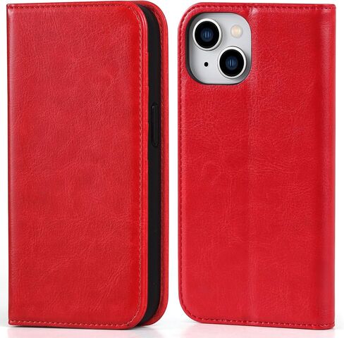 متوافق مع علبة iPhone 15 Plus Wallet ، علبة PU Leather Flip مع حاملي البطاقات Magnetic TPU Kickstand Folio مصممة لـ iPhone 15 Plus (6.7 بوصة) (أحمر) (أحمر) in Saudi Arabia