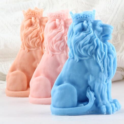 3D Cute Cartoon Lion Silicone Candle Mold Animal Resin Gypsum Molds for Candle Making Resin Aromatherapy Gypsum Wax Soap Clay Craft in Saudi Arabia