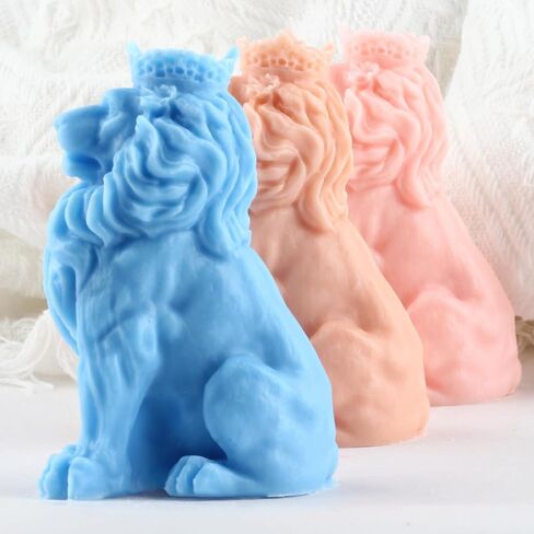 3D Cute Cartoon Lion Silicone Candle Mold Animal Resin Gypsum Molds for Candle Making Resin Aromatherapy Gypsum Wax Soap Clay Craft in Saudi Arabia