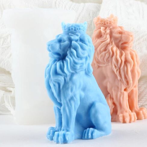 3D Cute Cartoon Lion Silicone Candle Mold Animal Resin Gypsum Molds for Candle Making Resin Aromatherapy Gypsum Wax Soap Clay Craft in Saudi Arabia