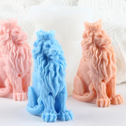 3D Cute Cartoon Lion Silicone Candle Mold Animal Resin Gypsum Molds for Candle Making Resin Aromatherapy Gypsum Wax Soap Clay Craft in Saudi Arabia