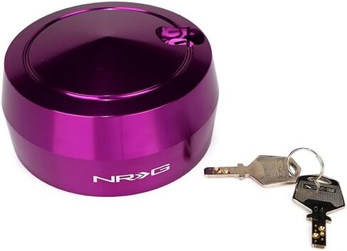 NRG Innovations NRG-SRK-201C-GD Steering Wheel Version 2 Quick Release Short Hub Adapter with Mounting Bolts, Quick Lock W/Free Spin Chrome Gold in Kuwait