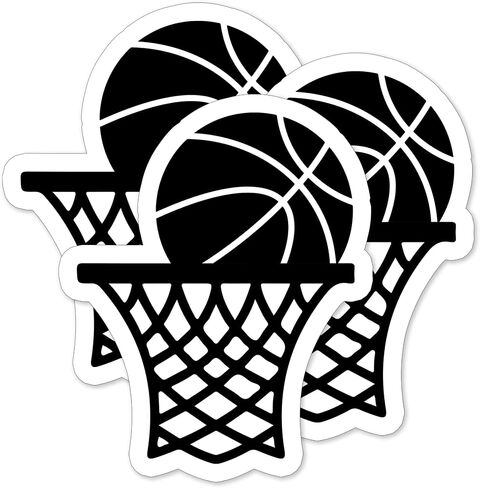 (3PCS) Basketball Backboard Stickers – Waterproof Vinyl Decals for Players, Teams, Coaches – Sports Accessories for Tumblers, Water Bottles, Laptops – Basketball Gift – 3 x2.7 Inch in Saudi Arabia