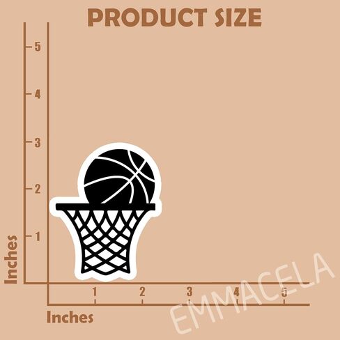 (3PCS) Basketball Backboard Stickers – Waterproof Vinyl Decals for Players, Teams, Coaches – Sports Accessories for Tumblers, Water Bottles, Laptops – Basketball Gift – 3 x2.7 Inch in Saudi Arabia