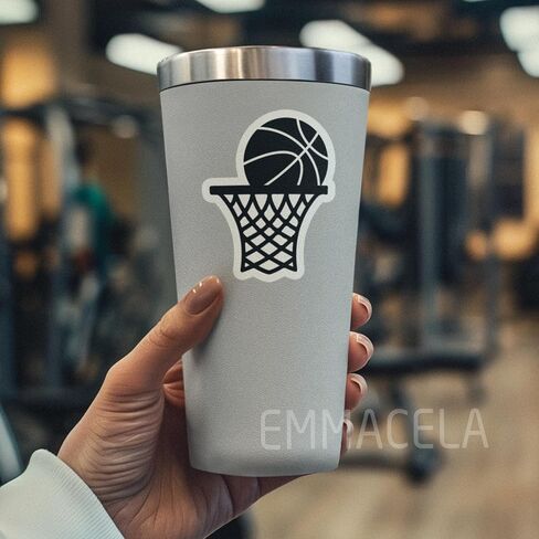 (3PCS) Basketball Backboard Stickers – Waterproof Vinyl Decals for Players, Teams, Coaches – Sports Accessories for Tumblers, Water Bottles, Laptops – Basketball Gift – 3 x2.7 Inch in Saudi Arabia