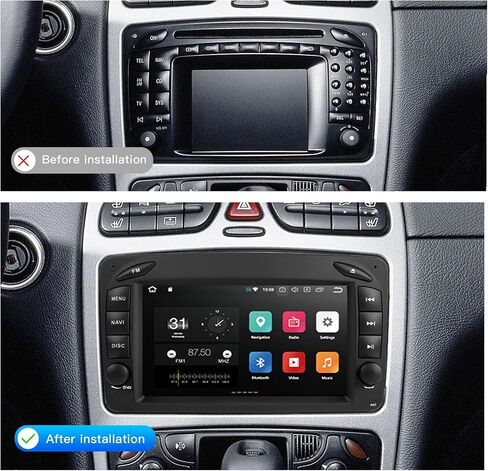 7 Inch 2+64G Car Stereo for Mercedes Benz C Class W209 CLK C-W203 A-W168 Viano SLK W170 Carplay Android 13 Auto Radio Touch Screen Dsp Navigation GPS 1998-2006 in Saudi Arabia