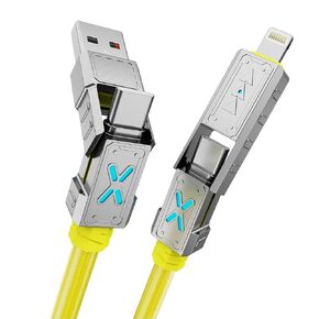 ZUSLAB 4-in-1 USB C to USB Cable, 240W Fast Charging Cable, USB C to Lightning Cord for iPhone Charger, 5ft USB A to USB C Cord Compatible with iPhone 16 15 Pro Max, Samsung, iPad, MacBook and More