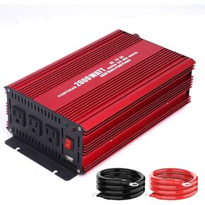 Power Unverter 2000 Watt ، Modified GENT WAVE Power Converter 2000W DC 12V to 110V AC CAR HELVERTE