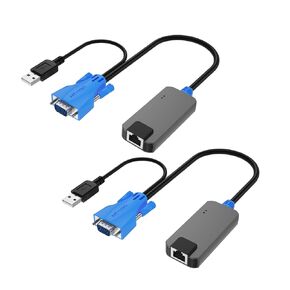 IP KVM Console + 2 Pack CAT6 VGA KVM