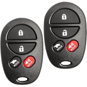 Key Fob Keyless Entry Remote Fits for 2008-2017 Sequoia 2005-2008 Solara 2004-2009 Sienna 2005-2008 Avalon 2008-2013 Highlander FCC ID: GQ43VT20T