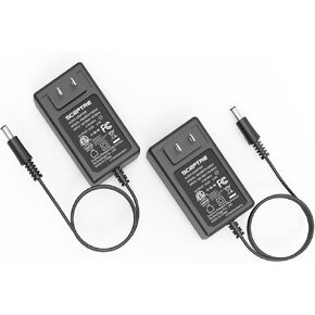Kado Power Adapter 2-Pack - 12V-2A AC/DC Power Cord Genuine Parts Made for Sceptre Monitor E205W-16003R E205W-16003RT E205W-16003RT1 E205W-16003RTT E209W-16003R E209W-16003RT E209W-16003RT1 Series