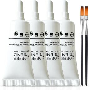 Espresso Machine Grease 2 Pack - Coffee Oil 5g Tube - Silicone Grease Maintenance Kit for Care and Maintenance of All Coffee Machines, Food Grade Grease for All Expresso Machines