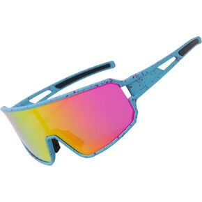 Polarized Sports Sunglasses TR90 Frame Men Women Outdoor Shield Glasses for Cycling, Baseball, Running, Fishing