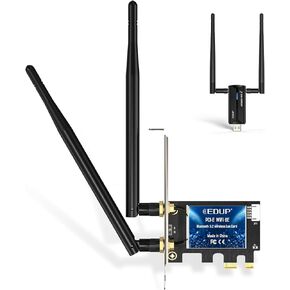 USB WiFi 6E Adapter AX3000M + PCIe WiFi 6E Card Bluetooth 5.2 AX 5400 Mbps AX210 Tri-Band 6Ghz/5.8GHz/2.4GHz