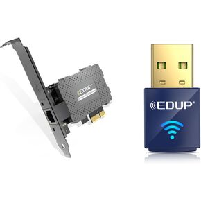 1000Mbps Gigabit Ethernet PCI Express PCI-E Network Card + USB Bluetooth WiFi Adapter