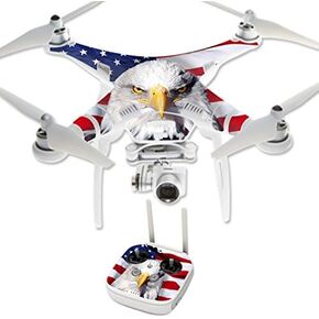 MightySkins Skin Compatible with DJI Phantom 3 Professional Quadcopter Drone wrap Cover Sticker Skins America Strong