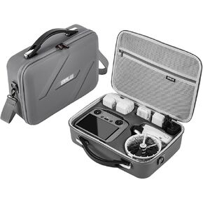 Flip Carrying Case, Portable PU Storage Protective Bag for DJI Flip Fly More Combo, Compatible with RC 2/RC-N3 Remote Controller Charging Hub Accessories