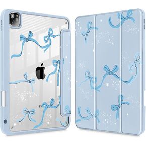 Tuiklol for iPad Pro 11 Inch Case M2 2022 Generation 4th -Built-in Pencil Holder Shockproof Cover Clear Transparent Back Shell Fit for iPad 11 2021 2020 2018 Gen 3rd/2nd/1st for Kid, Purple Abstract