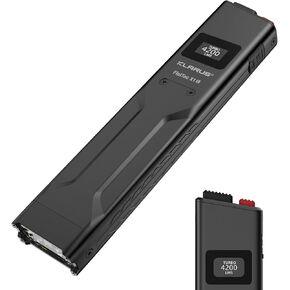 klarus FlatTac X1 Tactical Flashlight 4200 Lumens EDC, Slim USB-C Rechargeable, IPX6 Waterproof with OLED Display/Tactical Dual Switch/Pocket Clip, Compact Flat Design for Outdoor & Daily Carry