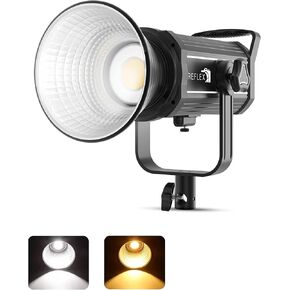 Reflex Camera Y200S 200W Dimmable Bi-Color Bowens LED COB Light – 3200K-5600K, Professional Studio Lighting, Adjustable Brightness, Durable, Continuous Lighting for Video Production & Photography