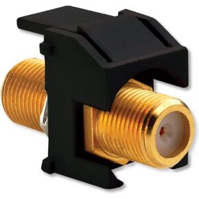 Legrand - OnQ Recessed Keystone Coax Insert, F Keystone Connector for Cable TV Satellite or Antenna Connections, Use In All Keystone Wallplates, White, WP3480WH